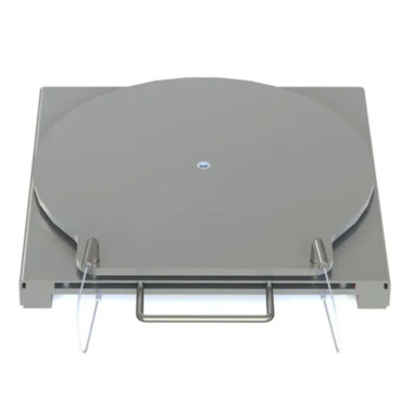 QSP-25-150-SS (2) Stainless Steel Turnplates with handles for a BendPak Rack - Round Top Plate