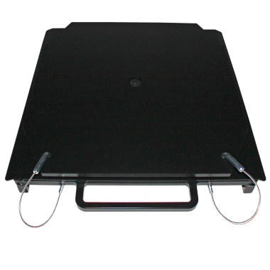 QSP-25-24-B (2) HD Truck turnplates with handles (Black)