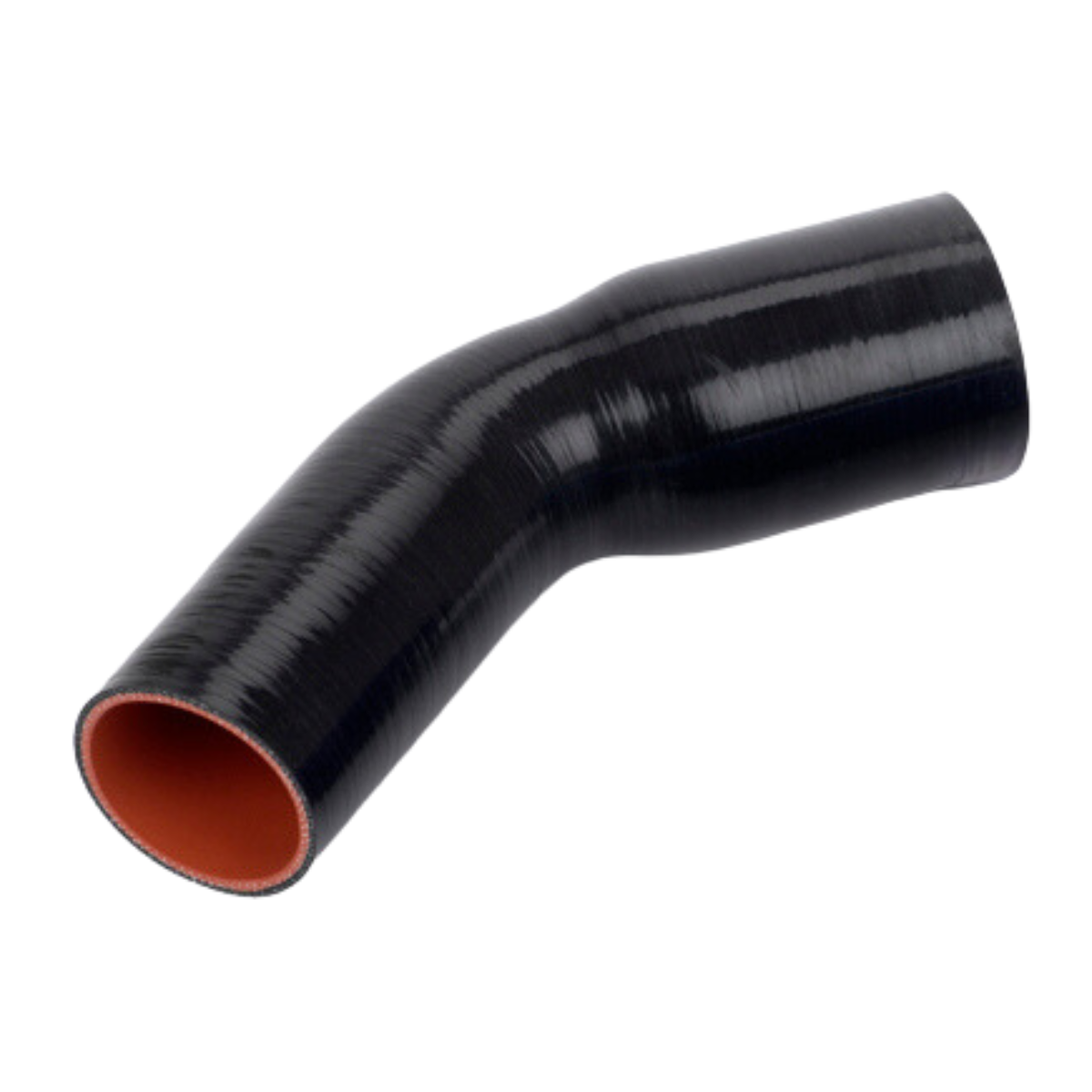 3 in x 3-1/2 in I.D. Black 45 Degree Silicone Reducer
