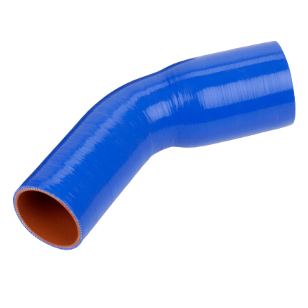 2-1/2 in x 3 in I.D. Blue 45 Degree Silicone Reducer