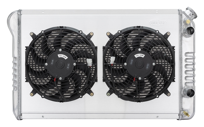 1982 - 1992 Camaro COLD-CASE LS Swap Aluminum Radiator KIT with Dual 12" Electric Fan and Custom Fit Aluminum Fan Shroud