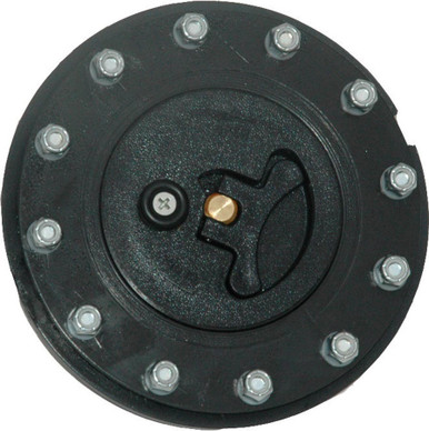 Cap Flush Mount Black Plastic 12-Bolt 7030A