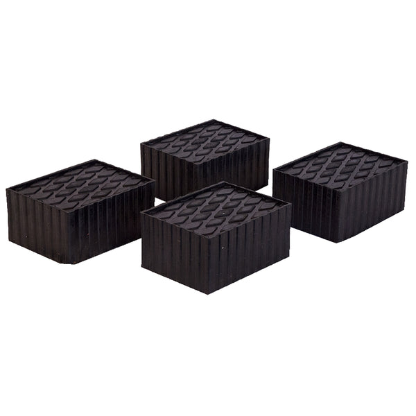 Set of Four 3" Tall Flat Polymer Adapters