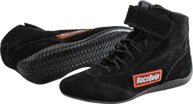 Racequip Shoe Mid-Top Black Size 9 SFI 30300090