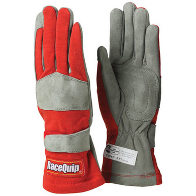 Racequip Gloves Single Layer Medium Red SFI 351013