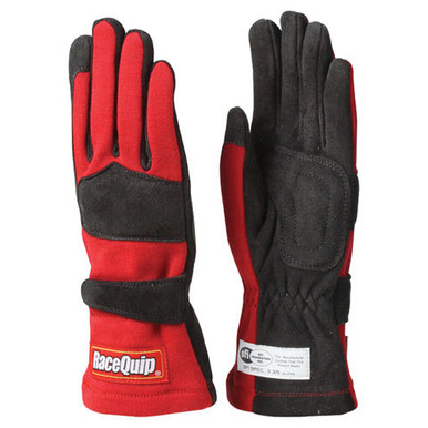 Racequip Gloves Double Layer Large Red SFI 355015