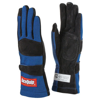 Racequip Gloves Double Layer Medium Blue SFI 355023