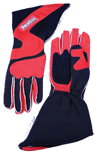 Racequip Gloves Outseam Black/Red Large SFI-5 359105