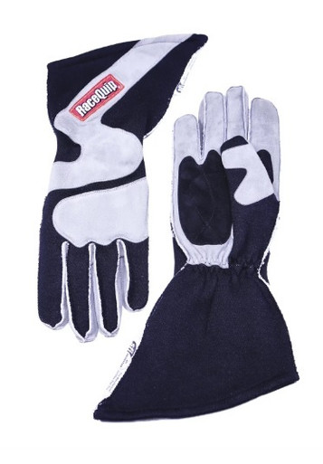 Racequip Gloves Outseam Black/ Gray Medium SFI-5 359603