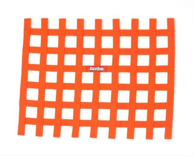 Racequip Ribbon Window Net Orange Non-SFI 18in x 24in 721045