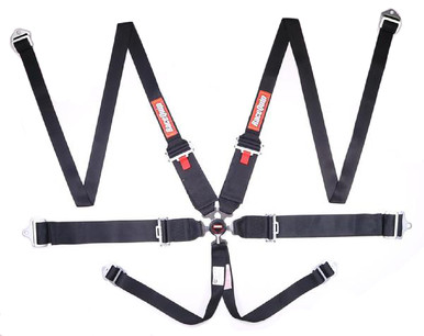 Racequip 6pt Harness Camlock HNR Black SFI 746006