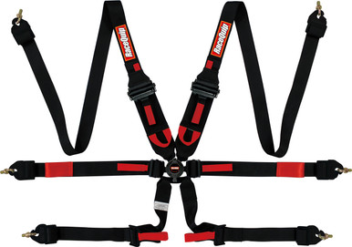 Racequip 6pt Harness Camlock P/D HNR Black FIA 855005