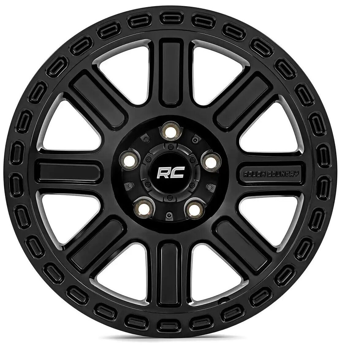 Rough Country  84 Series Wheel - Gloss Black for 07-26 Jeep Wrangler JK and JL