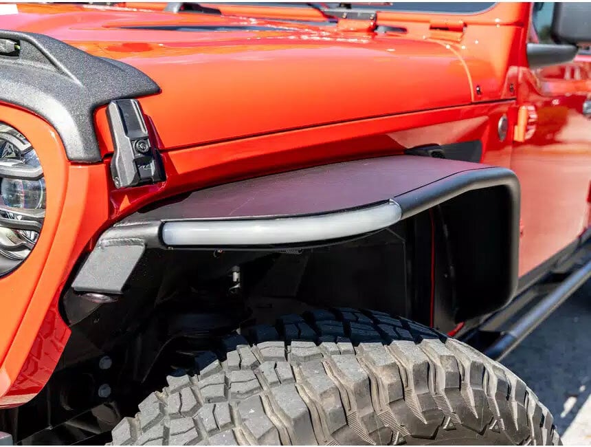 Rugged Ridge 11641.13 Front Metal Max Fender Flare Kit for 18-26 Jeep Wrangler JL and Gladiator JT