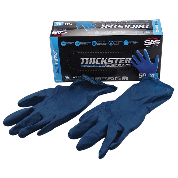 SAS THICKSTER™ Disposable Latex Work Gloves, XL