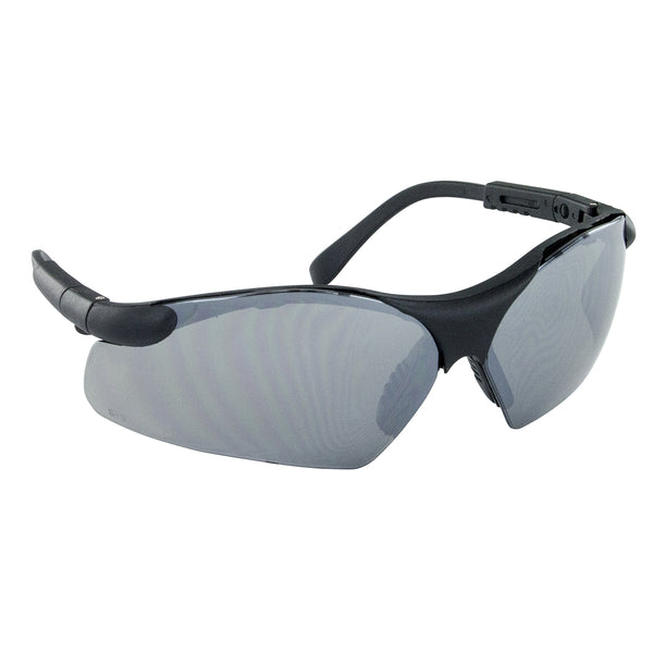 Sidewinders Safety Glasses - Black Frames/Silver Lens