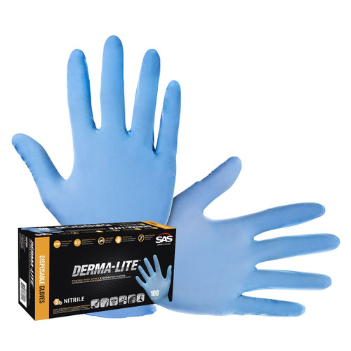 Derma-Lite Lightly Powdered Nitrile Glove, L (100 pk.) 6608