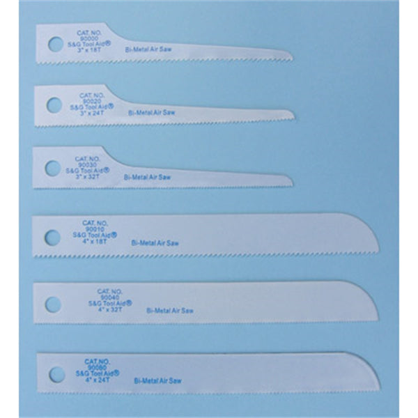 Reciprocating Air Saw Blades, 4" All Purpose 32TPI Package of 5 SGT90060
