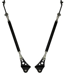 1970 - 1981 Camaro Detroit Speed Custom Adjustable Fender Braces, Stainless Steel, Satin Black Powder Coated, Pair