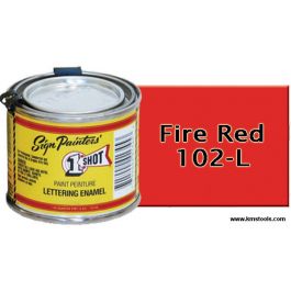 1 Shot Lettering Enamel - Fire Red - 1/4 Pint