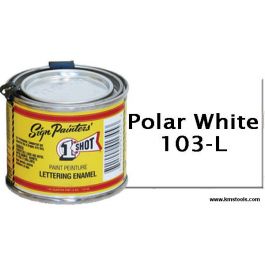 1 Shot Lettering Enamel - Polar White - 1/4 Pint