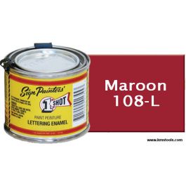 1 Shot Lettering Enamel - Maroon - 1/4 Pint