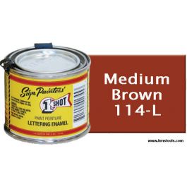 1 Shot Lettering Enamel - Medium Brown - 1/4 Pint