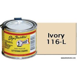 1 Shot Lettering Enamel - Ivory - 1/4 Pint