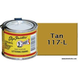 1 Shot Lettering Enamel - Tan - 1/4 Pint