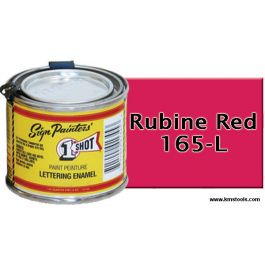1 Shot Lettering Enamel - Rubine Red - 1/4 Pint