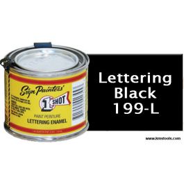 1 Shot Lettering Enamel - Black - 1/4 Pint