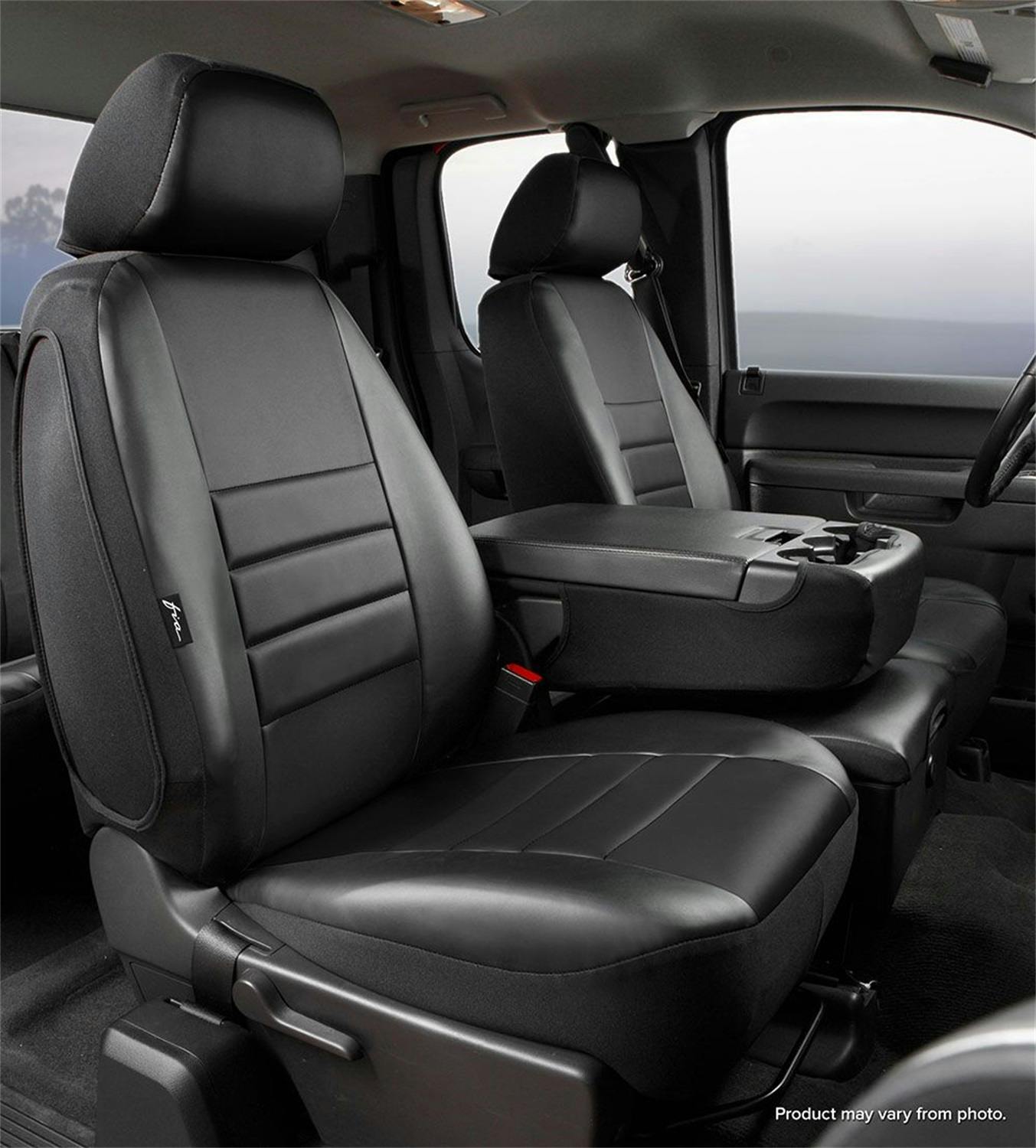 Fia SL67-10 BLK/BLK LeatherLite™ Custom Seat Cover