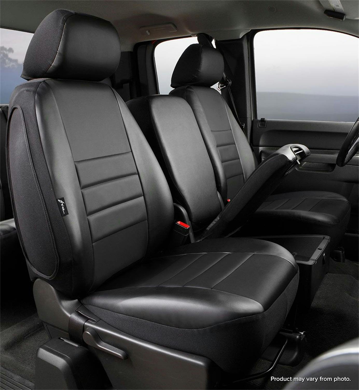 Fia SL67-24 BLK/BLK LeatherLite™ Custom Seat Cover