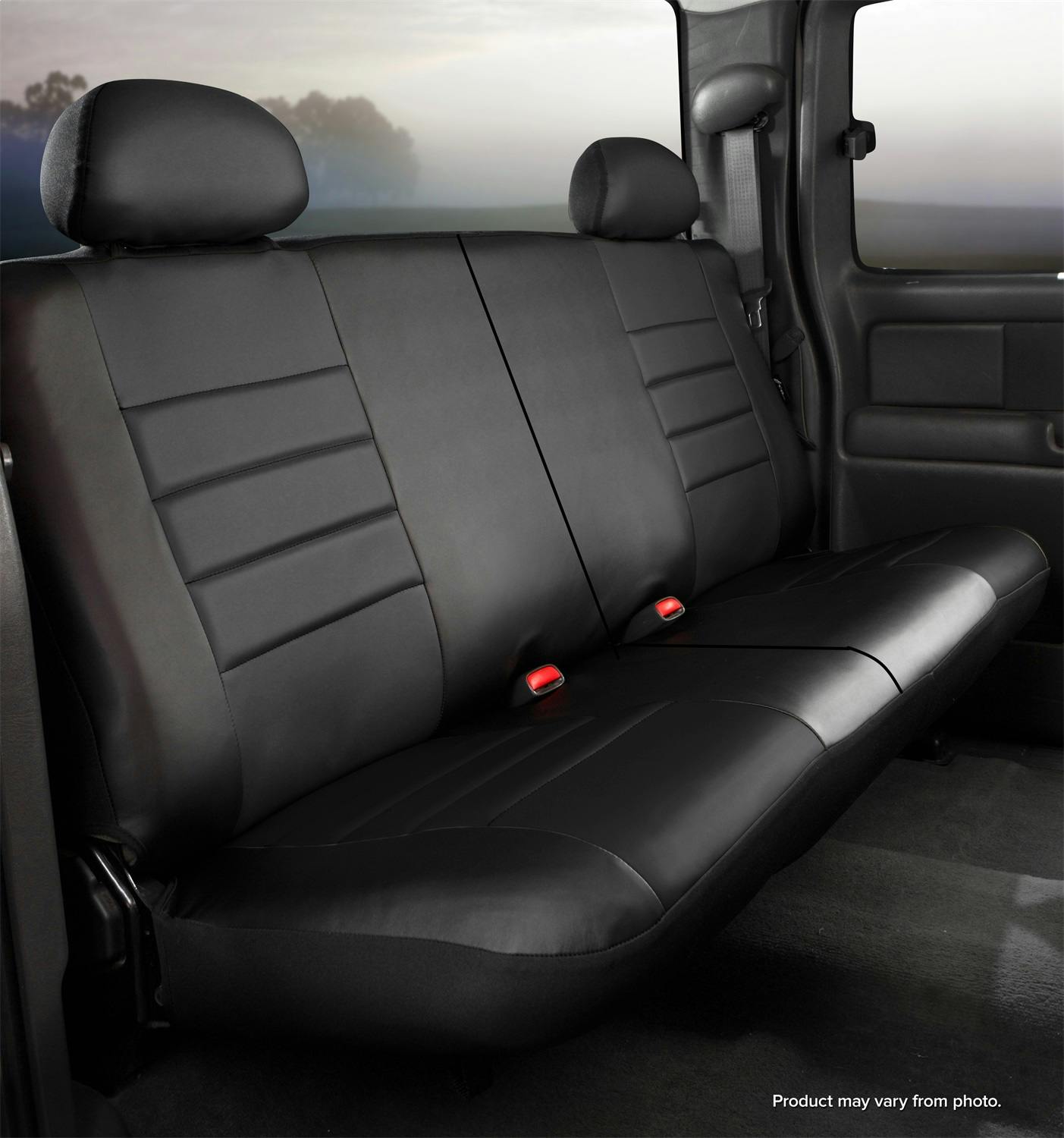Fia SL65-13 BLK/BLK LeatherLite™ Custom Seat Cover