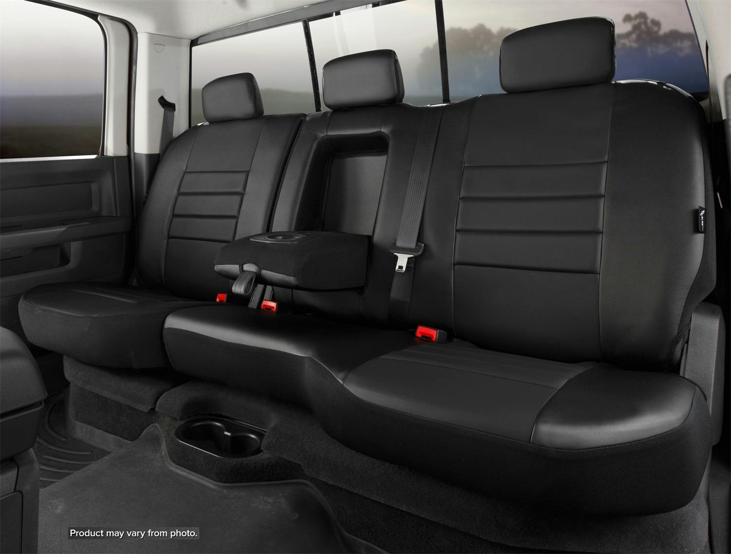 Fia SL62-17 BLK/BLK LeatherLite™ Custom Seat Cover