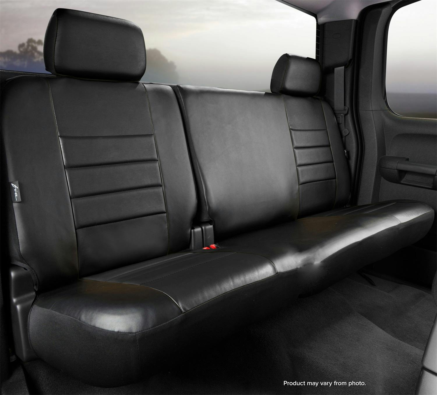 Fia SL65-11 BLK/BLK LeatherLite™ Custom Seat Cover