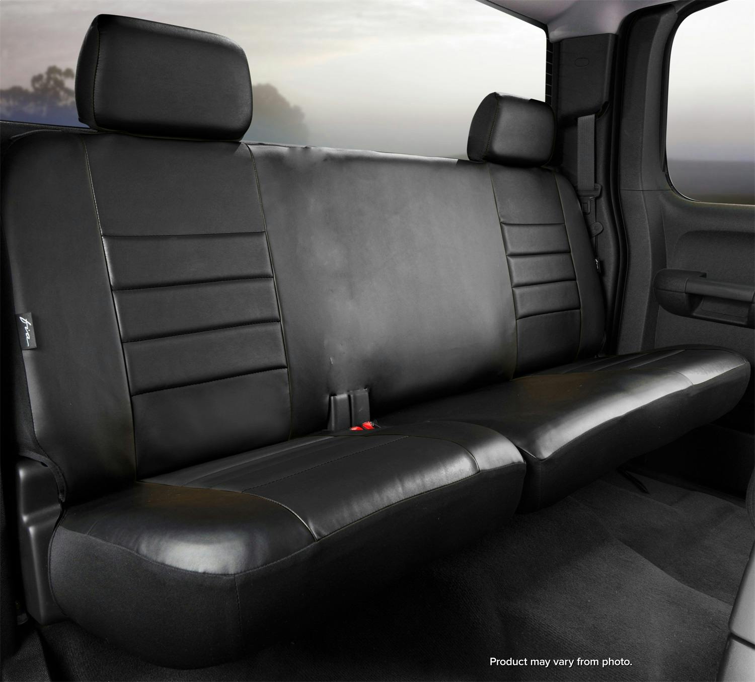 Fia SL62-16 BLK/BLK LeatherLite™ Custom Seat Cover