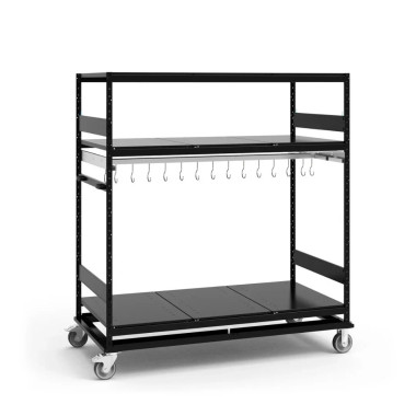 Rousseau Metal SRP1403M Hanging Rack, Single Hanging Rail (Mobile) (72"W x 36"D x 75"H)
