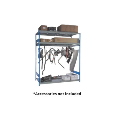 Rousseau Metal SRP1404 Hanging Rack, Double Hanging Rail (72"W x 36"D x 75"H) (30 Hooks)