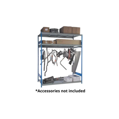 Rousseau Metal SRP1407 Hanging Rack, Single Hanging Rail (96"W x 36"D x 75"H) (25 Hooks)