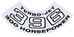 1971 Camaro Air Cleaner Decal, 396 Turbo-Jet 300 HP