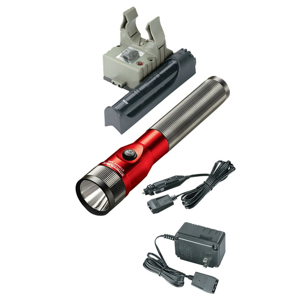Stinger LED Rechargeable Flashlight with AC/DC and PiggyBack - Red STL75612