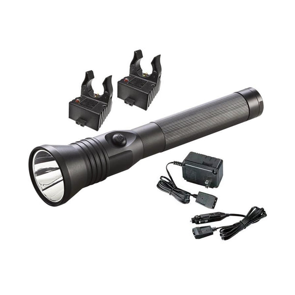 Stinger LED HP Flashlight with 120V AC/12V DC Chargers, Black