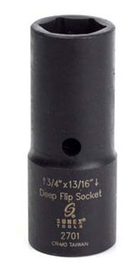 Sunex Tools 2701 3/4 x 13/16 Deep Flip Socket 1/2 Drive