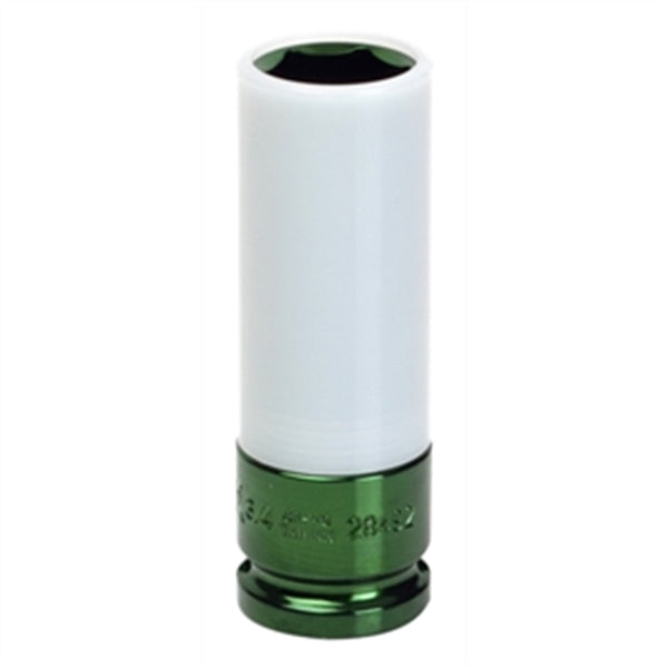 1/2" Dr. 7/8" Extra Thin Wall Deep Wheel Protector Impact Socket-Green