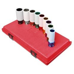 9 Piece 1/2" Drive 6 Point Extra Thin Wall Wheel Protector Socket Set