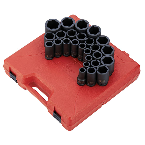 26 Piece 3/4" Drive 6 Point Metric Deep Impact Socket Set