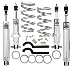 1970 - 1981 Camaro Front Viking Performance Double Adjustable Aluminum Shock Coilover Kit & Matching Rear Smooth Shocks for Multi Leaf, Choose Spring Rate