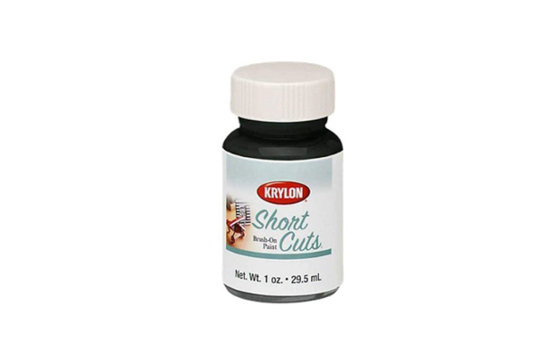 Krylon SCB-028 Flat Black Short Cuts Brush-On Paint – 1 oz