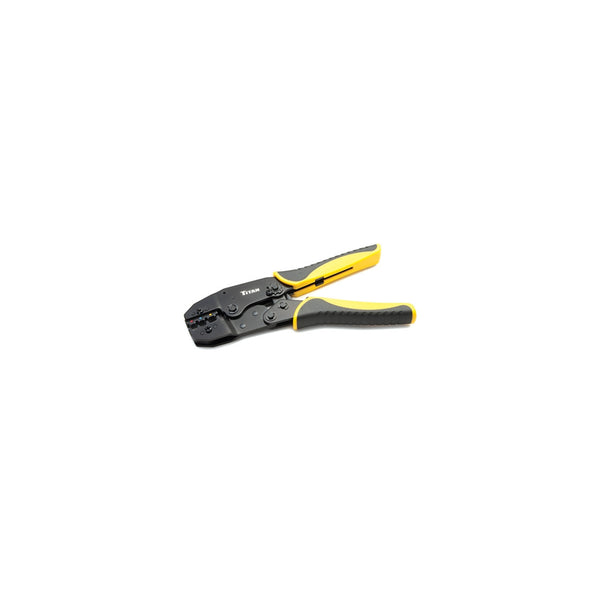 Ratcheting Wire Terminal Crimper, Adjustable Crimping Compression, Color Coded W